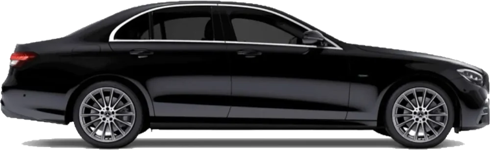 Mercedes-Benz E-Class in black, side view